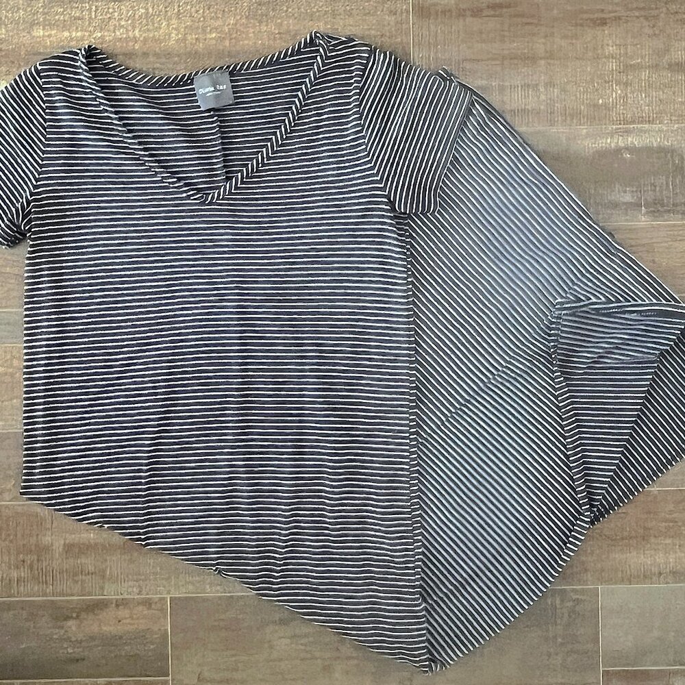 Olivia Rae V-neck Striped T-Shirt Dress Size Small